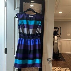 LOFT multicolored stripe sleeveless dress